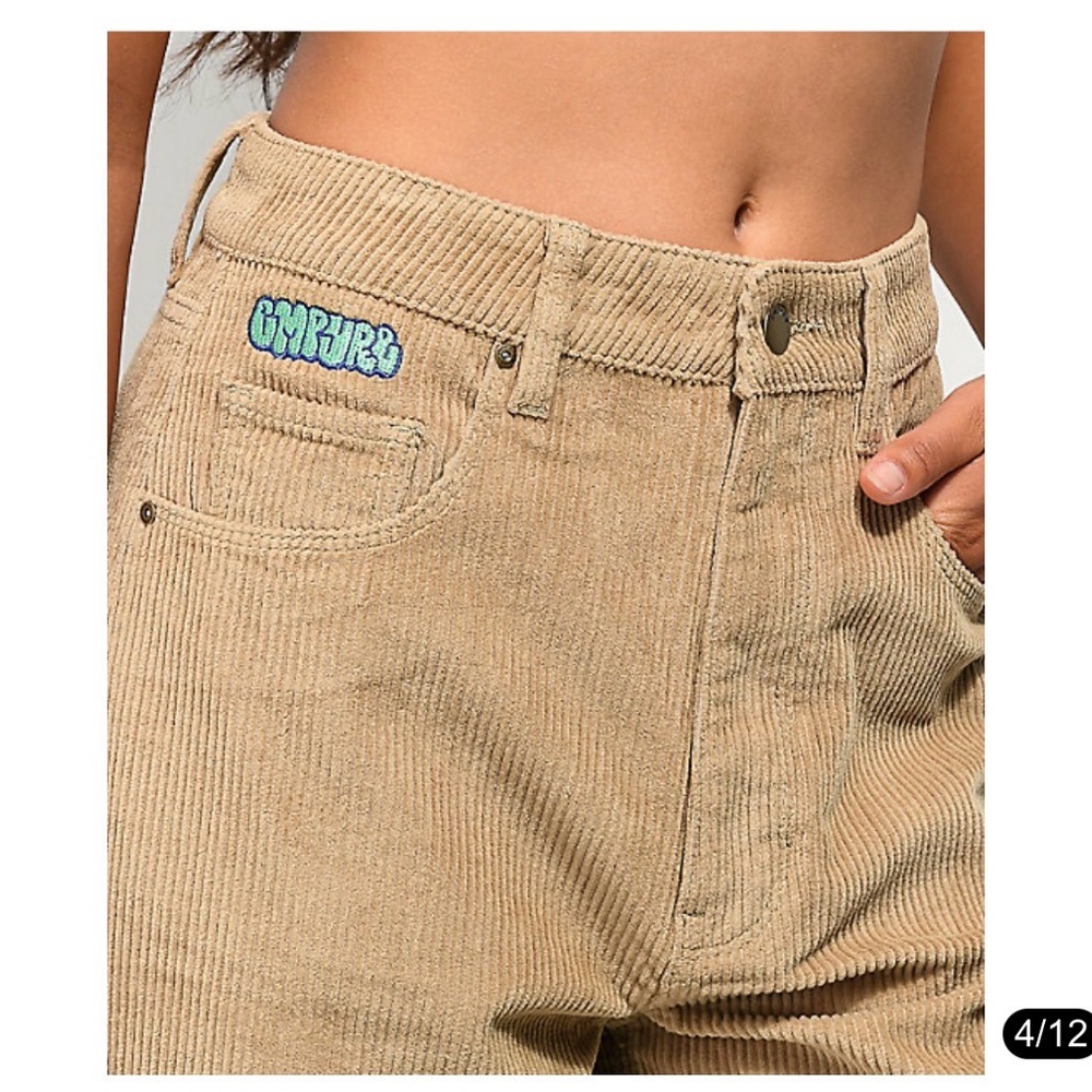 NWT Empyre Tori 90’s Tan Corduroy Skater Pants- size 4 - Picture 2 of 8
